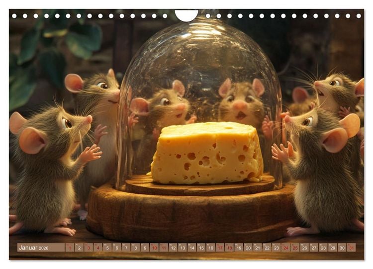 Produktbild: M&auml;use w&uuml;rden K&auml;se kaufen (Wandkalender 2026 DIN A4 quer), CALVENDO Monatskalender