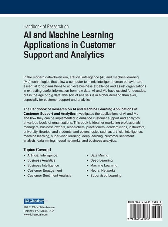 Produktbild: Handbook of Research on AI and Machine Learning Applications in Customer Support and Analytics