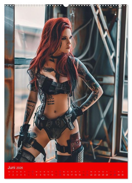 Produktbild: RED HAIR - Cyberladys (hochwertiger Premium Wandkalender 2026 DIN A2 hoch), Kunstdruck in Hochglanz