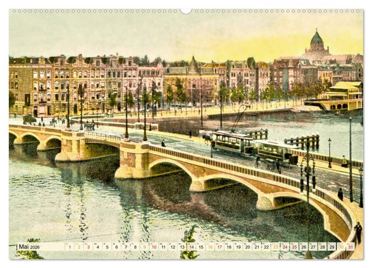 Produktbild: Amsterdam um 1900 (Wandkalender 2026 DIN A2 quer), CALVENDO Monatskalender