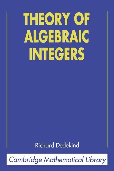 Produktbild: Theory of Algebraic Integers