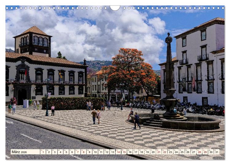 Produktbild: Funchal - Die Hauptstadt von Madeira (Wandkalender 2026 DIN A3 quer), CALVENDO Monatskalender