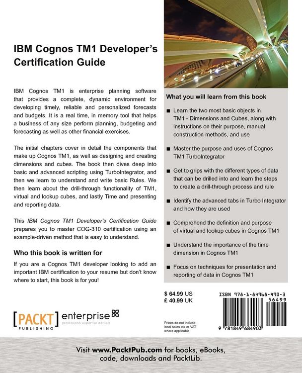 Produktbild: IBM Cognos Tm1 Developers Certification Guide