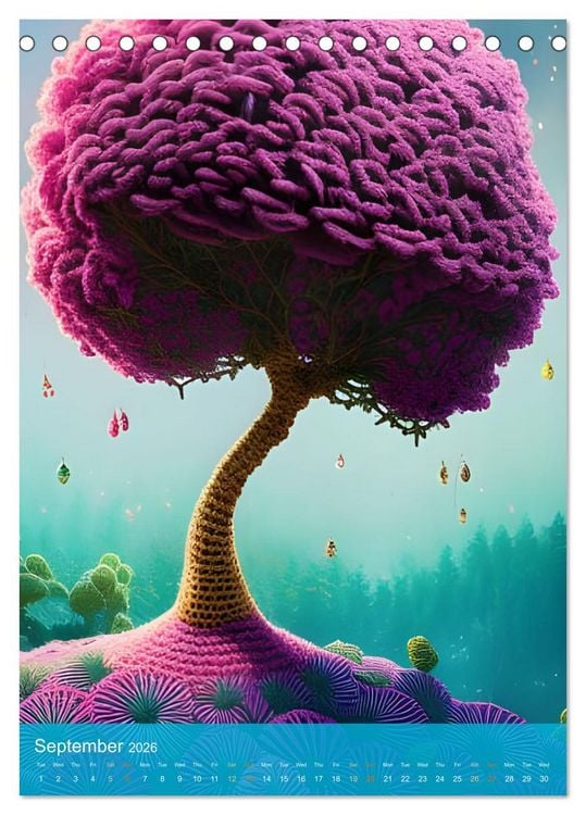 Produktbild: Nature's Stitches (Desk Calendar 2026 DIN A5 portrait), CALVENDO 12 Month DeskCalendar
