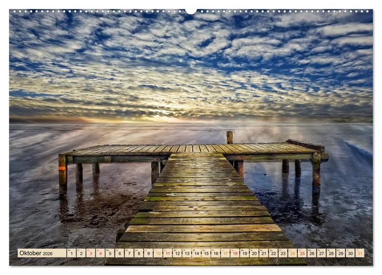 Produktbild: Friesland - Watt und Nordsee (hochwertiger Premium Wandkalender 2026 DIN A2 quer), Kunstdruck in Hochglanz