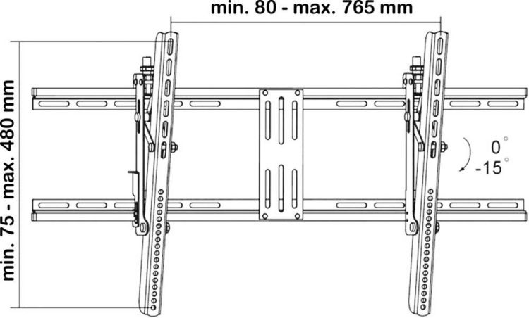 Produktbild: SpeaKa Professional Wall Tilt TV-Wandhalterung 81,3 cm (32") - 160,0 cm (63") Neigbar Mit R&auml;ndelschrauben