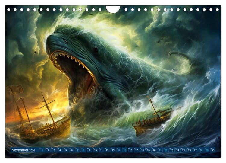 Produktbild: Seemannsgarn - Mythen, Legenden und Geschichten der Seefahrer (Wandkalender 2026 DIN A4 quer), CALVENDO Monatskalender