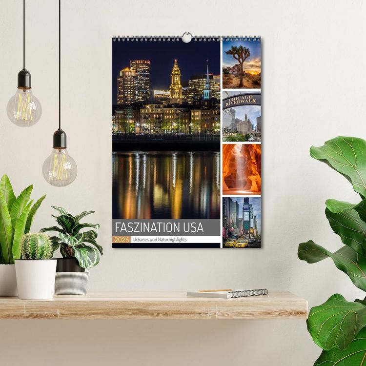 Produktbild: FASZINATION USA Urbanes und Naturhighlights (Wandkalender 2026 DIN A3 hoch), CALVENDO Monatskalender