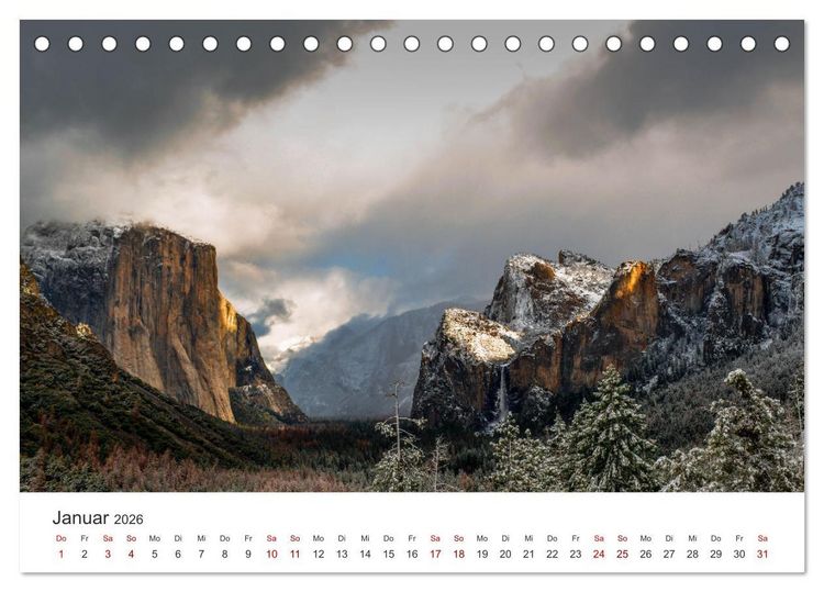 Produktbild: Yosemite - Nationalpark (Tischkalender 2026 DIN A5 quer), CALVENDO Monatskalender