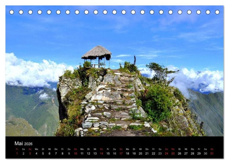 Produktbild: Machu Picchu - Exklusiv (Tischkalender 2026 DIN A5 quer), CALVENDO Monatskalender