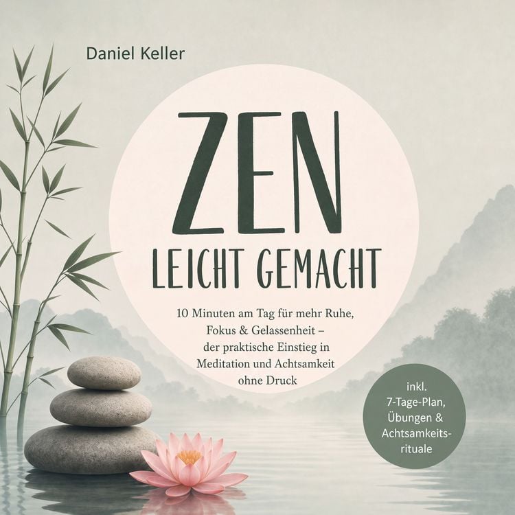 Produktbild: Zen leicht gemacht: 10 Minuten am Tag f&uuml;r mehr Ruhe, Fokus & Gelassenheit &ndash; der praktische Einstieg in Meditation und Achtsamkeit ohne Druck &ndash; inkl. 7-Tage-Plan, &Uuml;bungen & Achtsamkeitsrituale