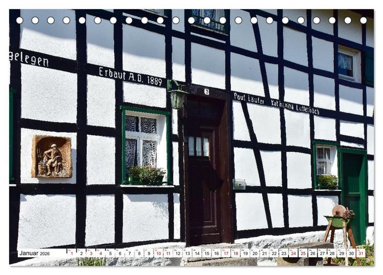 Produktbild: Fachwerkh&auml;user - Historische Geb&auml;ude rund um Simmerath (Tischkalender 2026 DIN A5 quer), CALVENDO Monatskalender