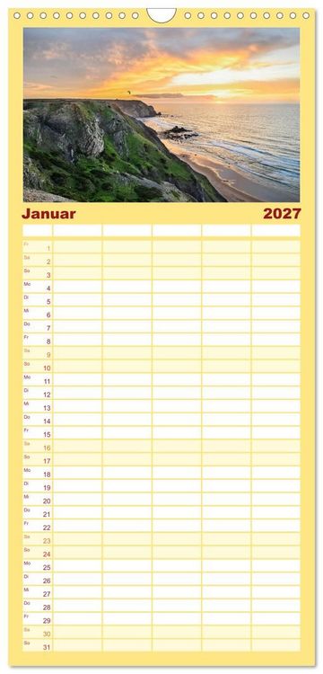 Produktbild: Familienplaner 2027 - Wundervolle Algarve mit 5 Spalten (Wandkalender, 21 x 45 cm) CALVENDO