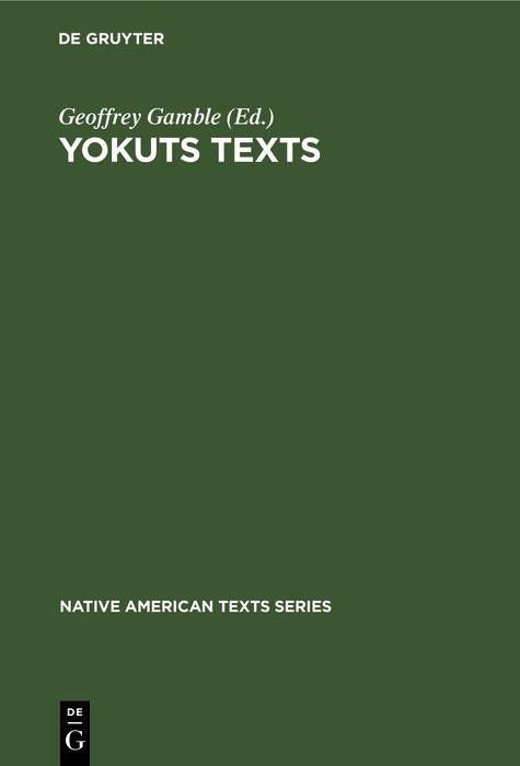 Produktbild: Yokuts Texts