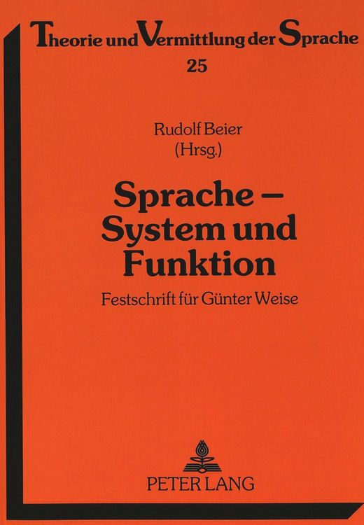 Produktbild: Sprache &ndash; System und Funktion