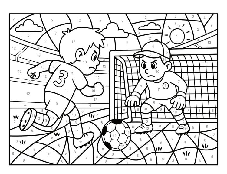 Produktbild: Malen nach Zahlen Fu&szlig;ball Malbuch f&uuml;r Kinder ab 5&ndash;7 Jahren