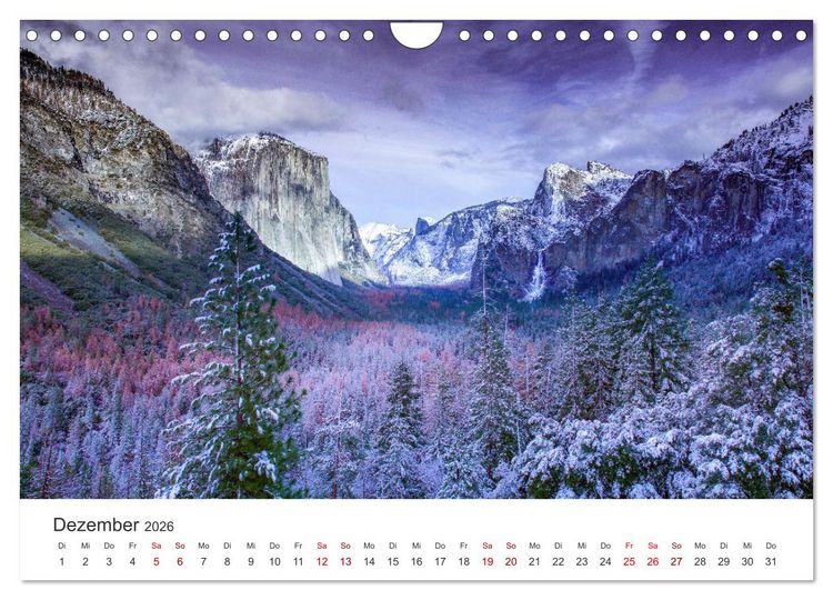 Produktbild: Yosemite - Nationalpark (Wandkalender 2026 DIN A4 quer), CALVENDO Monatskalender