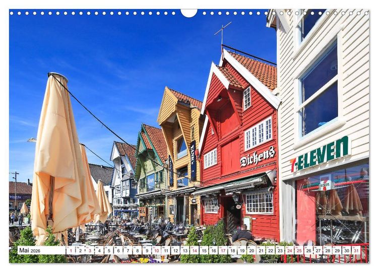 Produktbild: Sommer in Stavanger vom Frankfurter Taxifahrer Petrus Bodenstaff (Wandkalender 2026 DIN A3 quer), CALVENDO Monatskalender