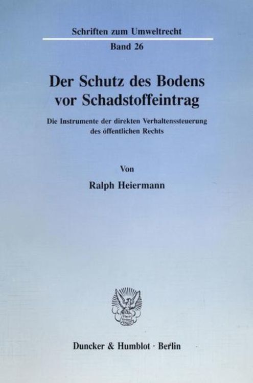 Produktbild: Der Schutz des Bodens vor Schadstoffeintrag.