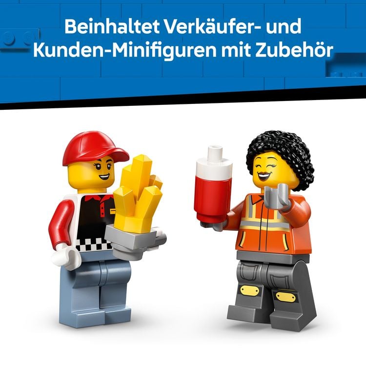 Produktbild: LEGO City 60488 Pommes-Truck, Spielzeug mit 2 Minifiguren f&uuml;r Kinder