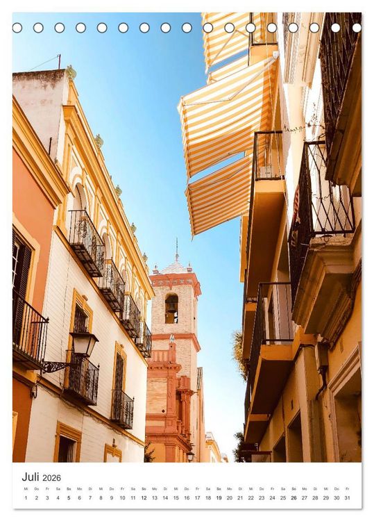 Produktbild: Spanien - Tapas, Flamenco und Sangria (Tischkalender 2026 DIN A5 hoch), CALVENDO Monatskalender