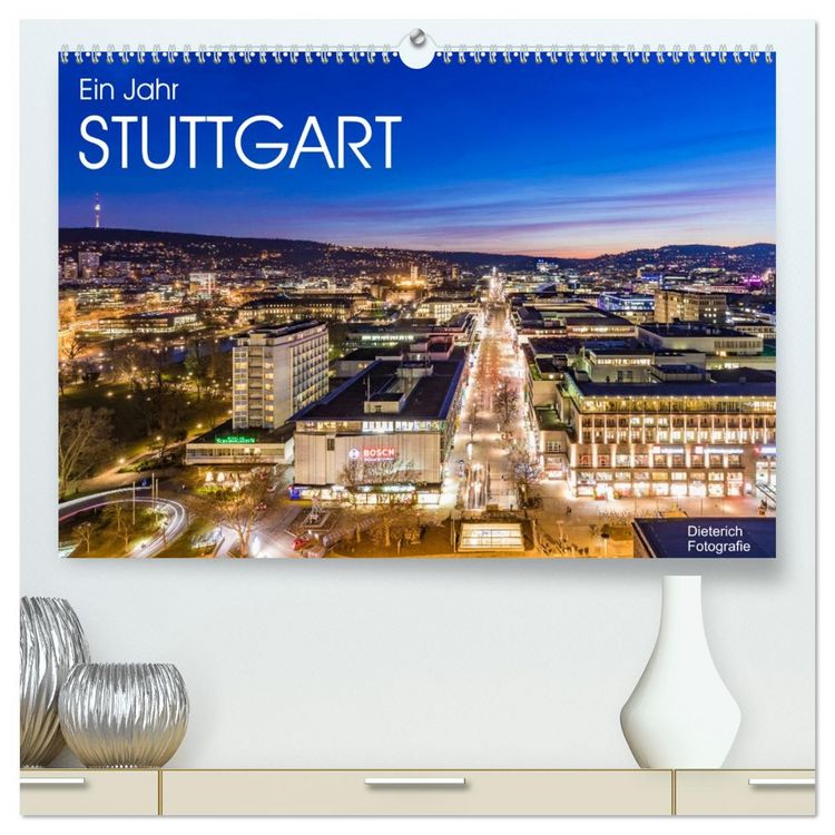Produktbild: Ein Jahr STUTTGART (hochwertiger Premium Wandkalender 2026 DIN A2 quer), Kunstdruck in Hochglanz