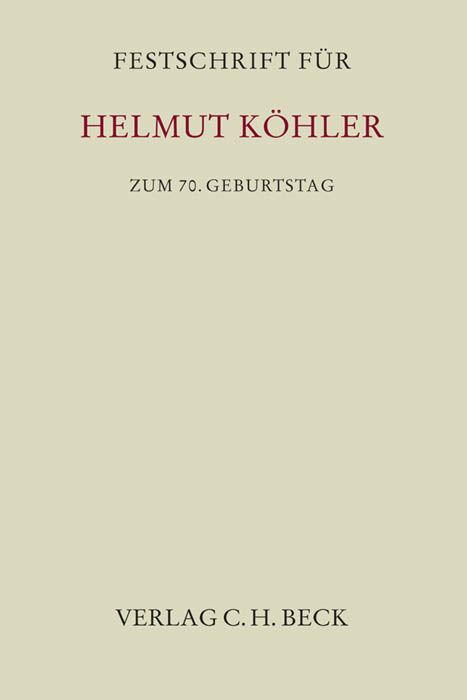 Produktbild: Festschrift f&uuml;r Helmut K&ouml;hler zum 70. Geburtstag