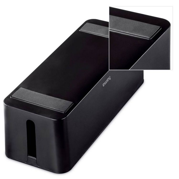 Produktbild: Hama Kabel-Box Kunststoff Schwarz (L x B x H) 156 x 40 x 135mm 1 St. 00221012