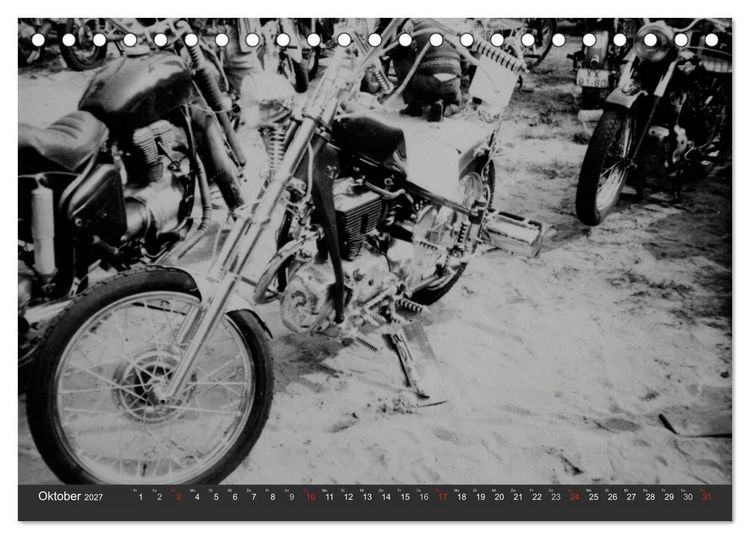 Produktbild: east Rider - Biker und Bikes aus der DDR (Tischkalender 2027 DIN A5 quer), CALVENDO Monatskalender