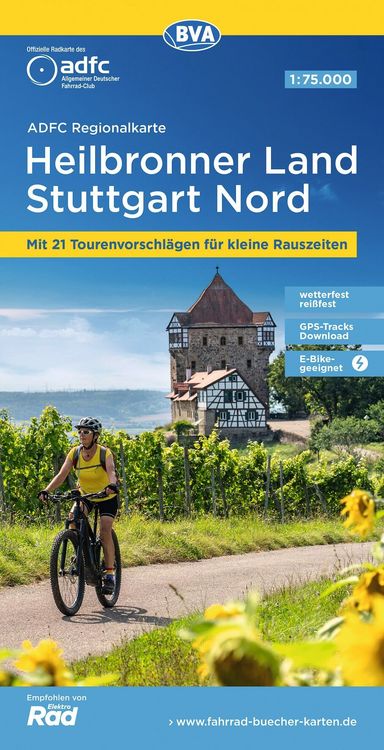Produktbild: BVA ADFC Regionalkarte Heilbronner Land - Stuttgart Nord 1:75.000