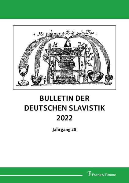 Produktbild: Bulletin der deutschen Slavistik 2022