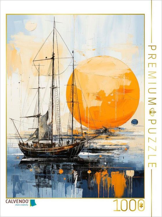 Produktbild: CALVENDO Puzzle Segeln - Abendstimmung | 1000 Teile Lege-Gr&ouml;&szlig;e 64x48cm Foto-Puzzle f&uuml;r gl&uuml;ckliche Stunden