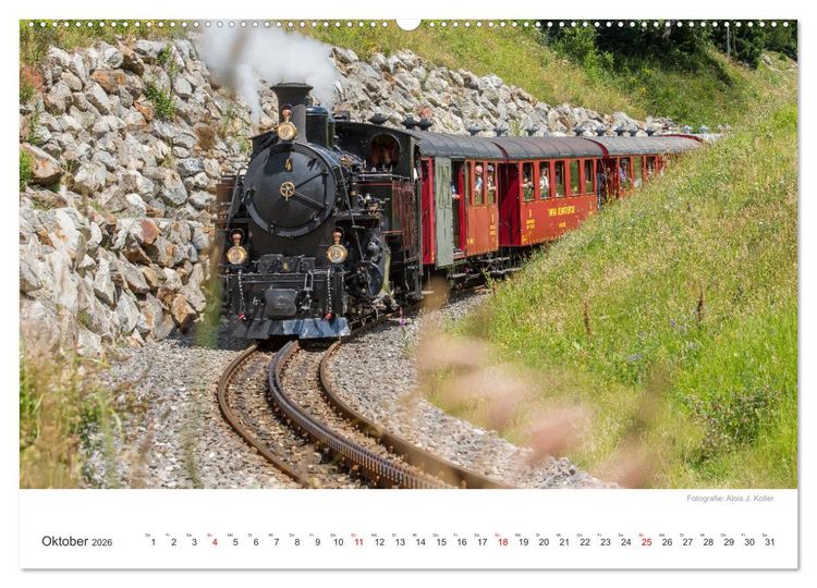Produktbild: Dampfbahn Furka 2026 (hochwertiger Premium Wandkalender 2026 DIN A2 quer), Kunstdruck in Hochglanz