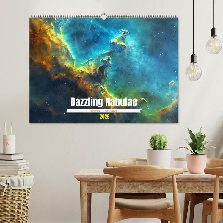 Produktbild: Dazzling Nebulae (Wall Calendar 2026 DIN A2 landscape), CALVENDO 12 Month Wall Calendar