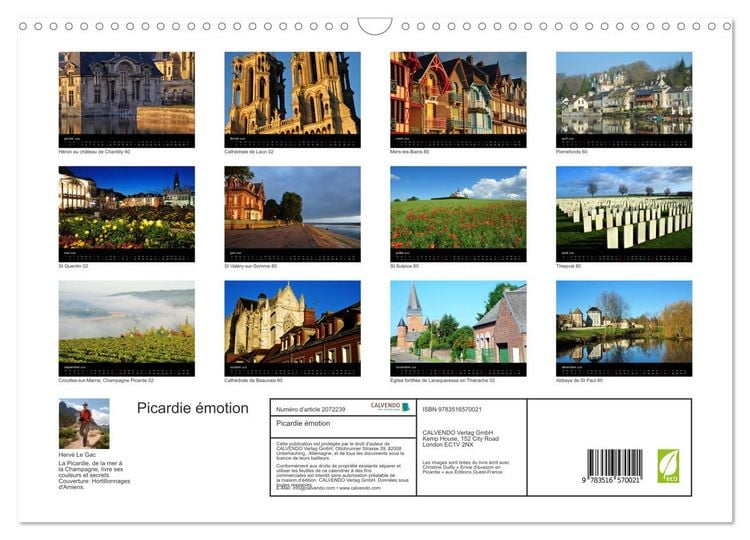 Produktbild: Picardie &eacute;motion (Calendrier mural 2026 DIN A3 vertical), CALVENDO calendrier mensuel