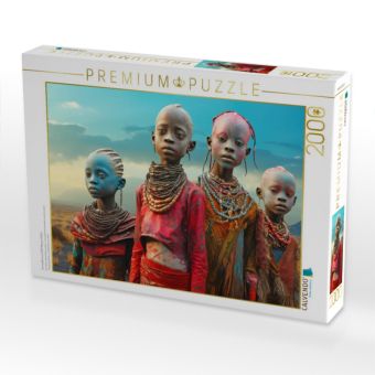 Produktbild: CALVENDO Puzzle Surrealismus trifft Massai-Kultur | 2000 Teile Lege-Gr&ouml;&szlig;e 90x67cm Foto-Puzzle f&uuml;r gl&uuml;ckliche Stunden