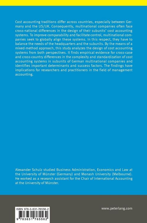 Produktbild: Cost Accounting in German Multinational Companies