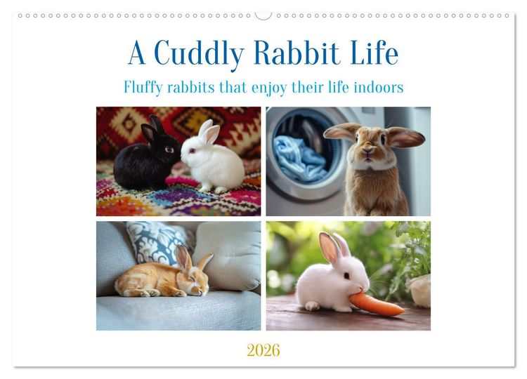 Produktbild: A Cuddly Rabbit Life (Wall Calendar 2026 DIN A2 landscape), CALVENDO 12 Month Wall Calendar