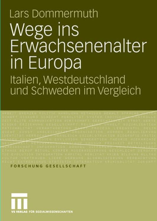 Produktbild: Wege ins Erwachsenenalter in Europa