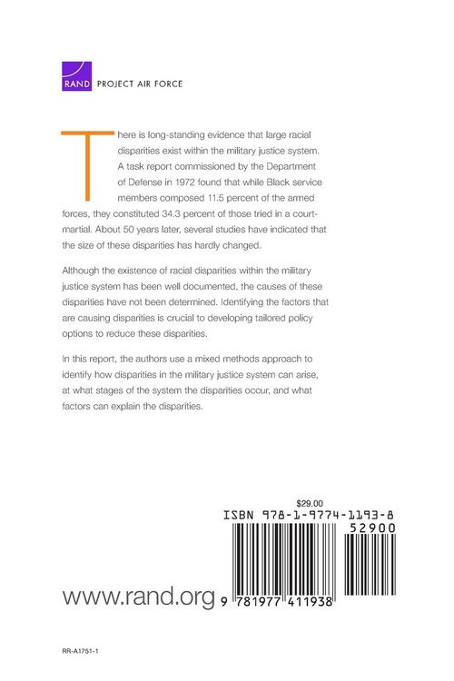 Produktbild: Racial Disparities in the Department of the Air Force Military Justice System