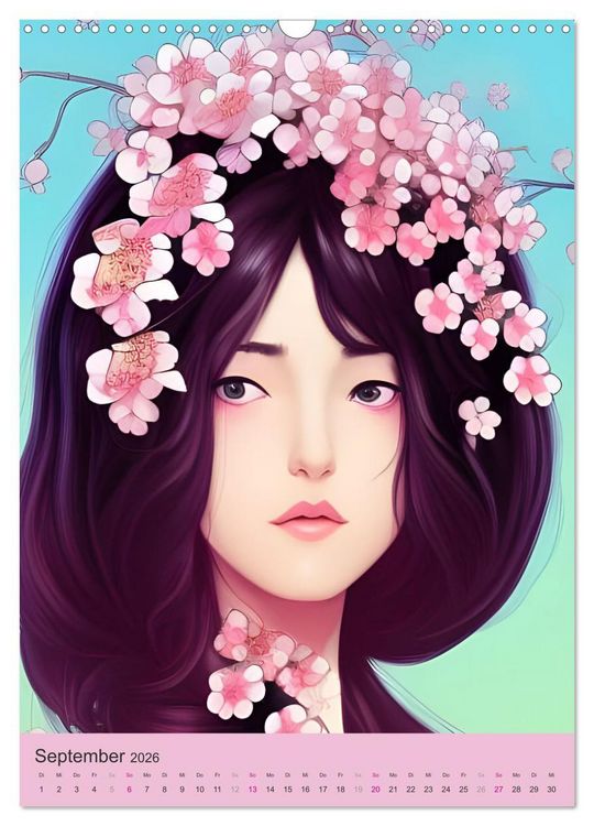 Produktbild: Japanische Kirschbl&uuml;ten - Portraits zum Tr&auml;umen (Wandkalender 2026 DIN A3 hoch), CALVENDO Monatskalender