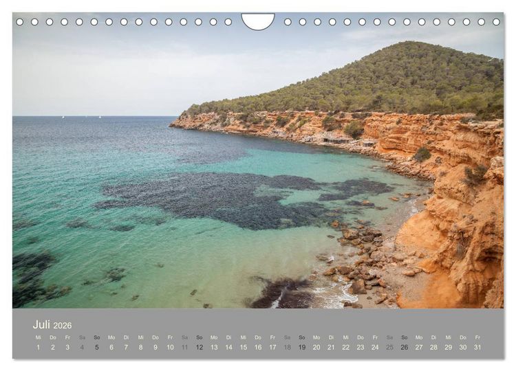 Produktbild: Ibiza - Spanien (Wandkalender 2026 DIN A4 quer), CALVENDO Monatskalender