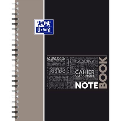 Produktbild: OXFORD Studium A4+ Hardcover doppelspiralgebundenes Notebook, 7 mm liniert, 80 Blatt, SCRIBZEE&reg; kompatibel, 1 St&uuml;ck sortiert