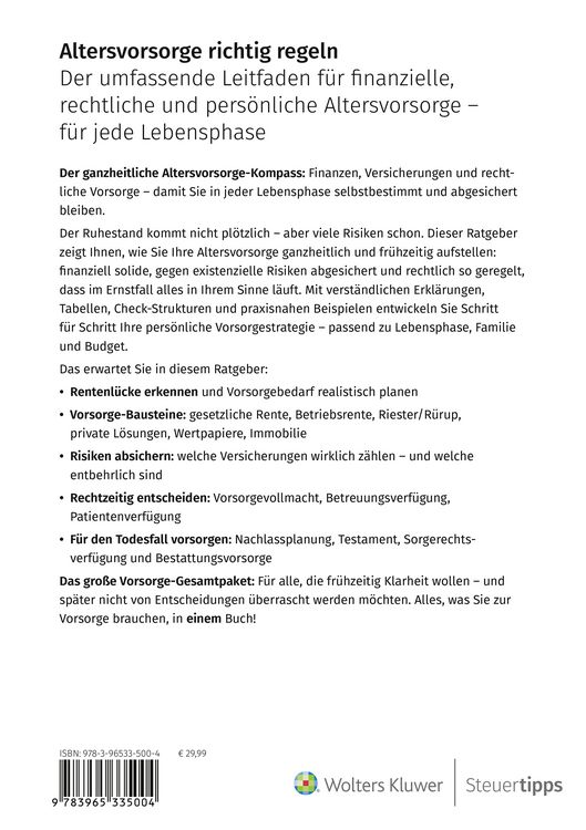 Produktbild: Altersvorsorge richtig regeln