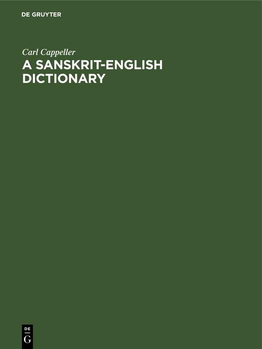 Produktbild: A Sanskrit-English dictionary