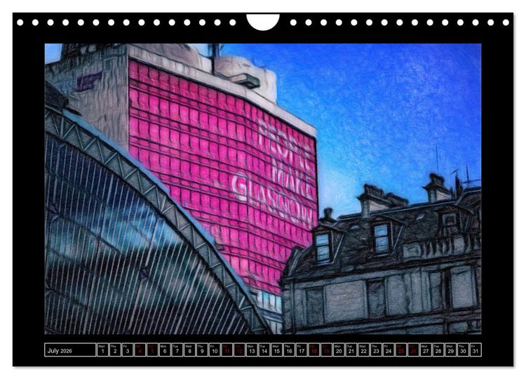 Produktbild: Glasgow (Wall Calendar 2026 DIN A4 landscape), CALVENDO 12 Month Wall Calendar