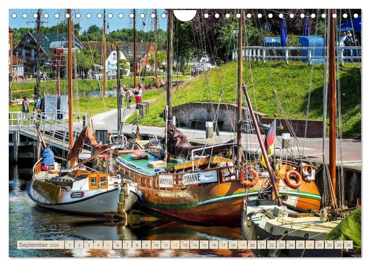Produktbild: Ostfriesland - der alte Hafen Carolinensiel (Wandkalender 2026 DIN A4 quer), CALVENDO Monatskalender