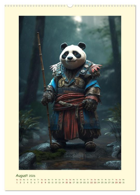 Produktbild: Tierische Samurai (hochwertiger Premium Wandkalender 2026 DIN A2 hoch), Kunstdruck in Hochglanz