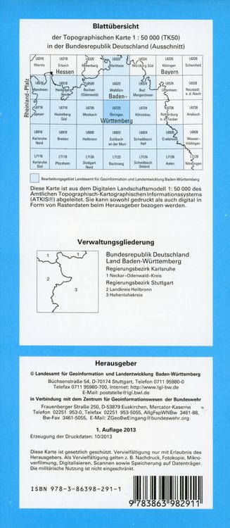 Produktbild: &Ouml;hringen 1 : 50 000