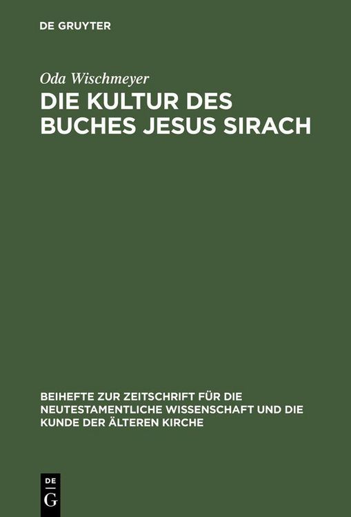 Produktbild: Die Kultur des Buches Jesus Sirach